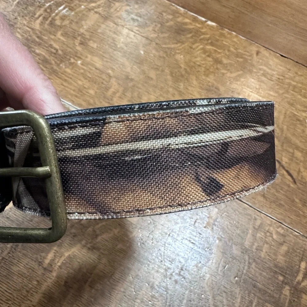 Men's Camouflage Belt with‎ Brass Buckle Sz 52